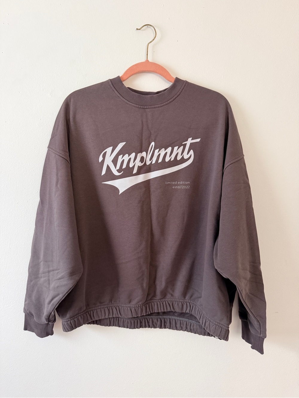 Women's sweatshirt grey one size cotton